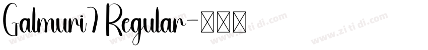 Galmuri7 Regular字体转换
